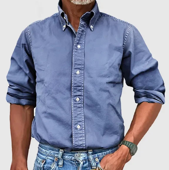 CHRIS - COTTON LONG SLEEVE POLO SHIRT