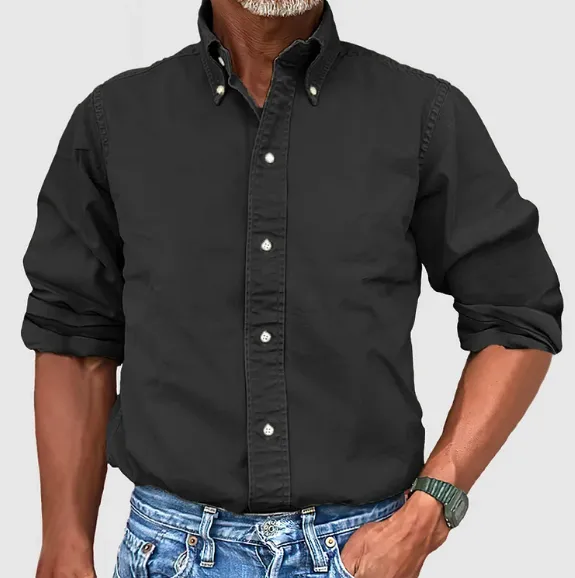 CHRIS - COTTON LONG SLEEVE POLO SHIRT