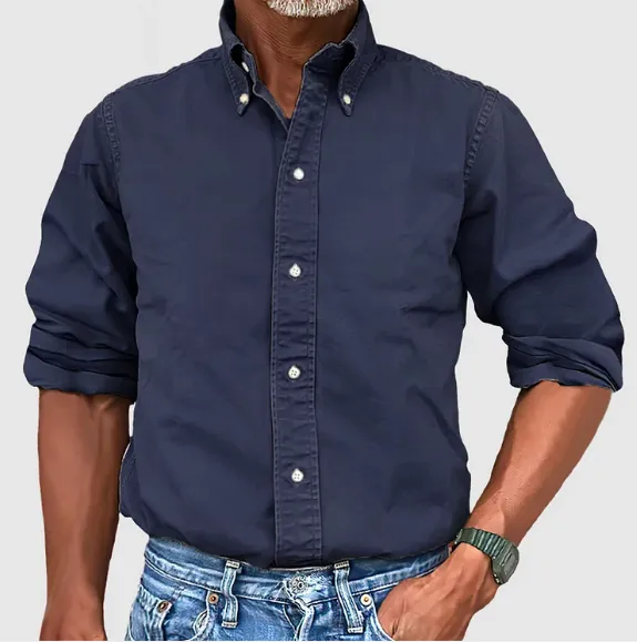 CHRIS - COTTON LONG SLEEVE POLO SHIRT