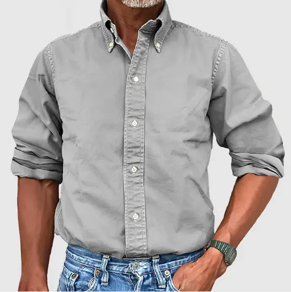 CHRIS - COTTON LONG SLEEVE POLO SHIRT