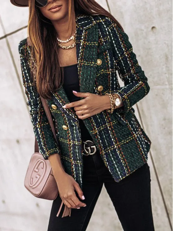 Classic and Stylish Checked Blazer for Women