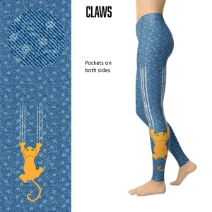 Claws Cat Scratch Leggings and Pockets