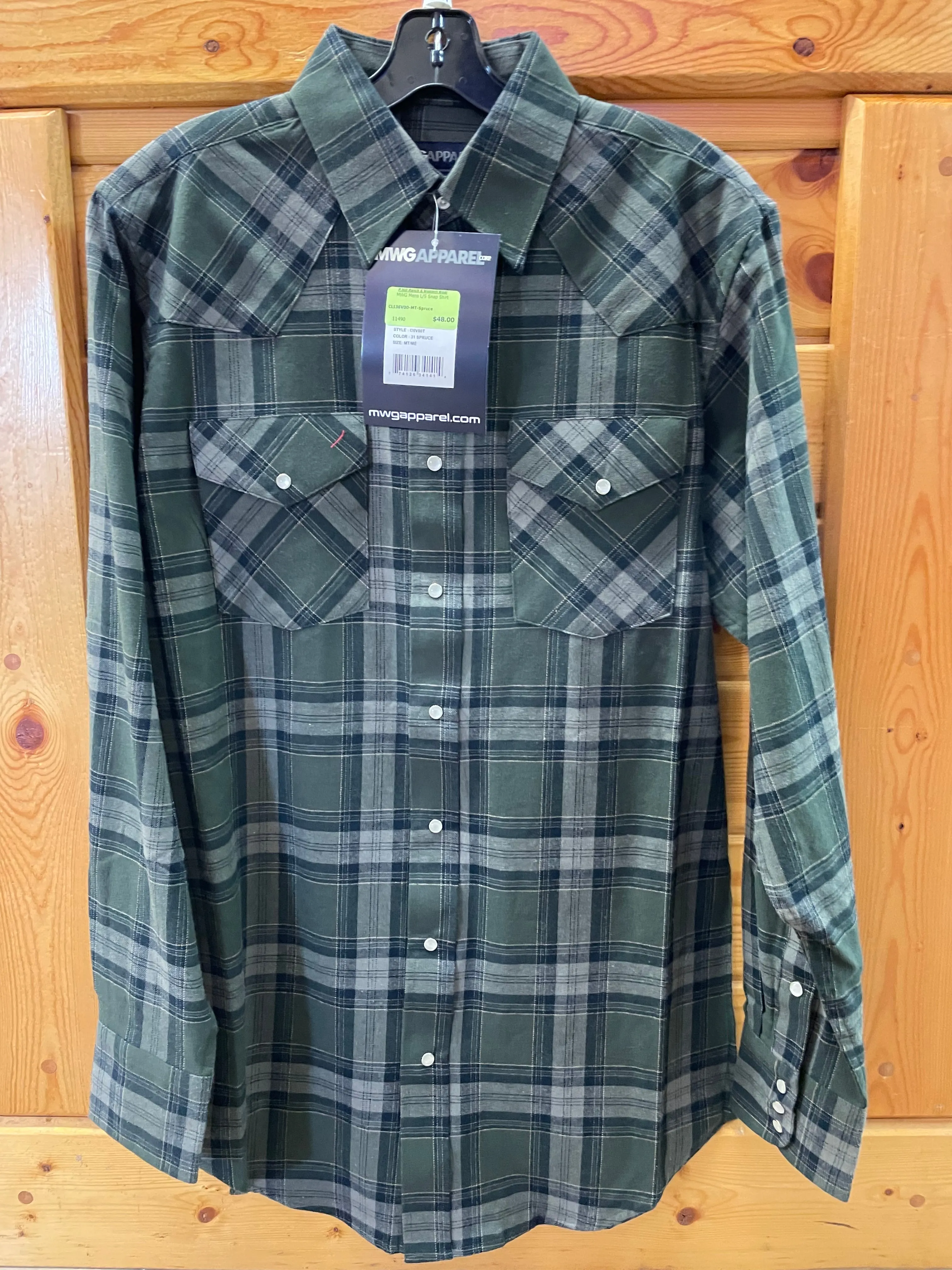 CLI36V00R MWG Mens L/S Snap Shirt (Avaliable in 2 colours)