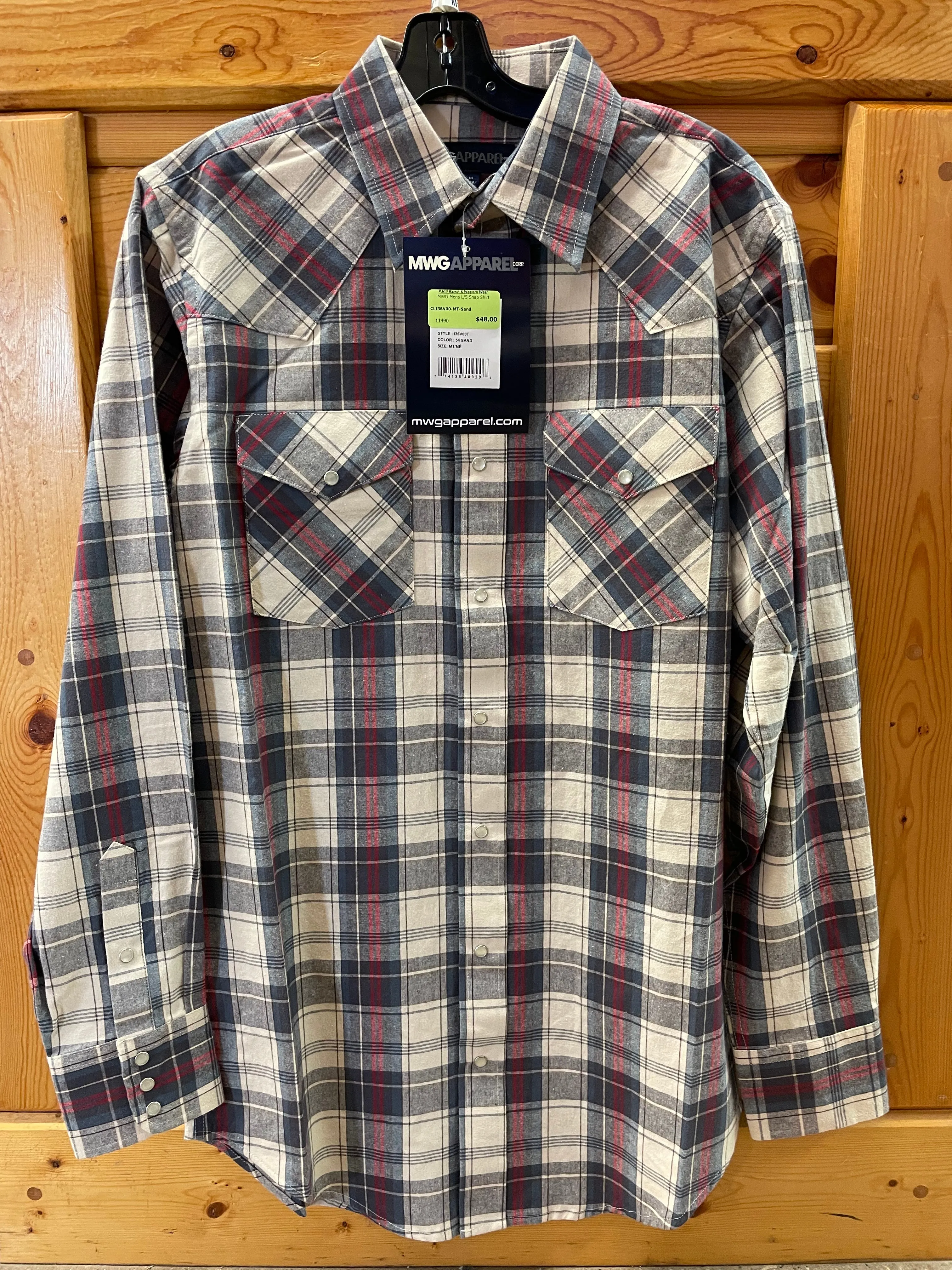 CLI36V00R MWG Mens L/S Snap Shirt (Avaliable in 2 colours)