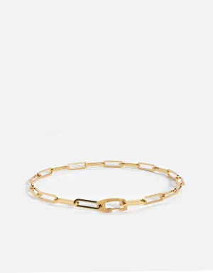 Clip Volt Link Bracelet, Gold Vermeil