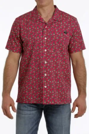 CLMTW1401004 Cinch Shirt Mens S/S Pineapple Print