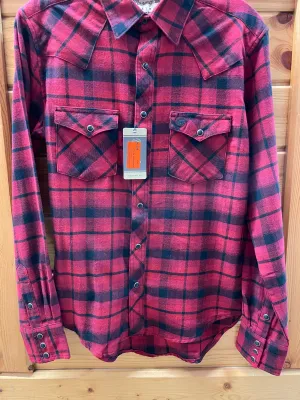 CLMV4028R Shirt Wrangler Retro L/S Snaps 2 Pocket Plaid