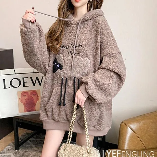 Cold Stay Away Warmy Hooded Long Hoodies
