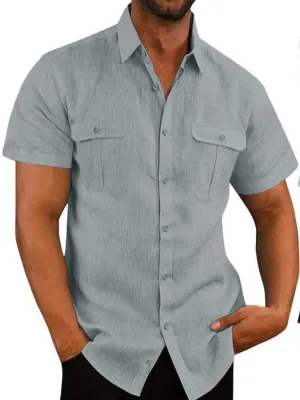 Collared Neck Short Sleeve Shirt