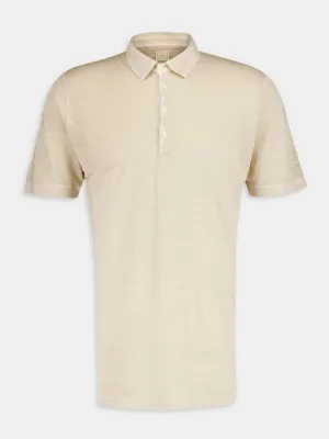 Cream Linen Polo Elegance