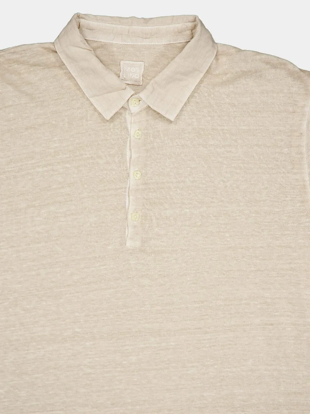 Cream Linen Polo Elegance