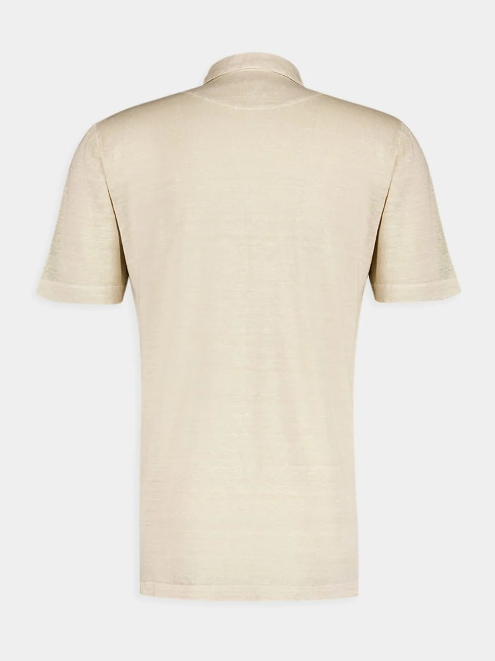 Cream Linen Polo Elegance