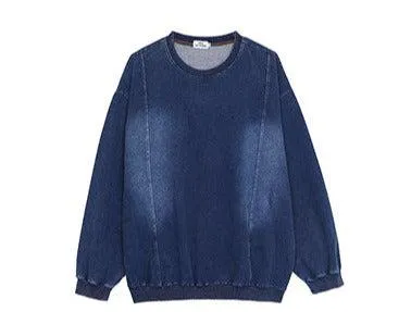 Crew Neck Denim Sweatshirt & Jeans
