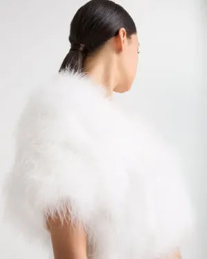 Cropped feather bolero