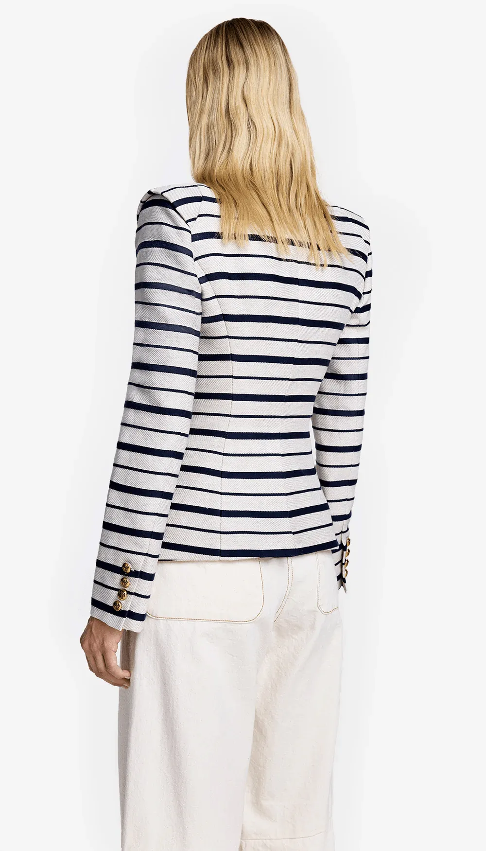 Crossover Blazer in Stone Navy