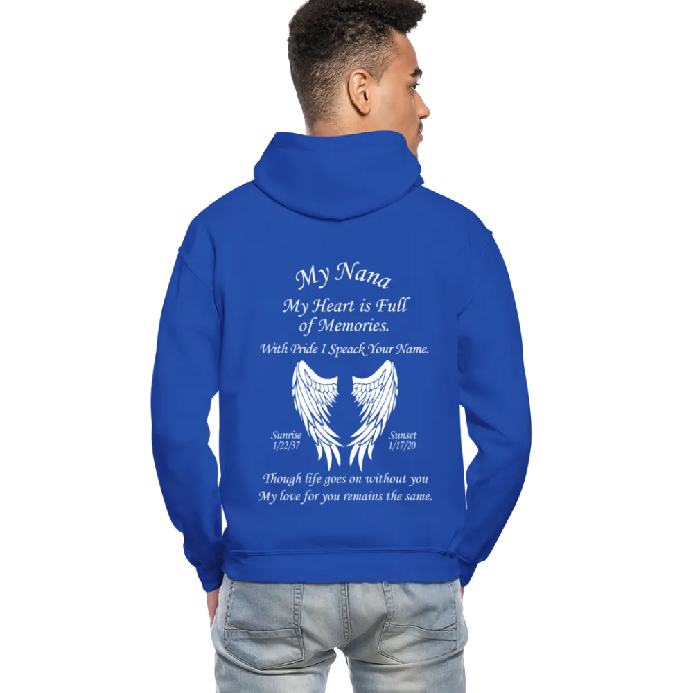 Custom Nana Angel Sunrise: 1/22/37 -- Sunset: 1/17/20 Gildan Heavy Blend Adult Hoodie