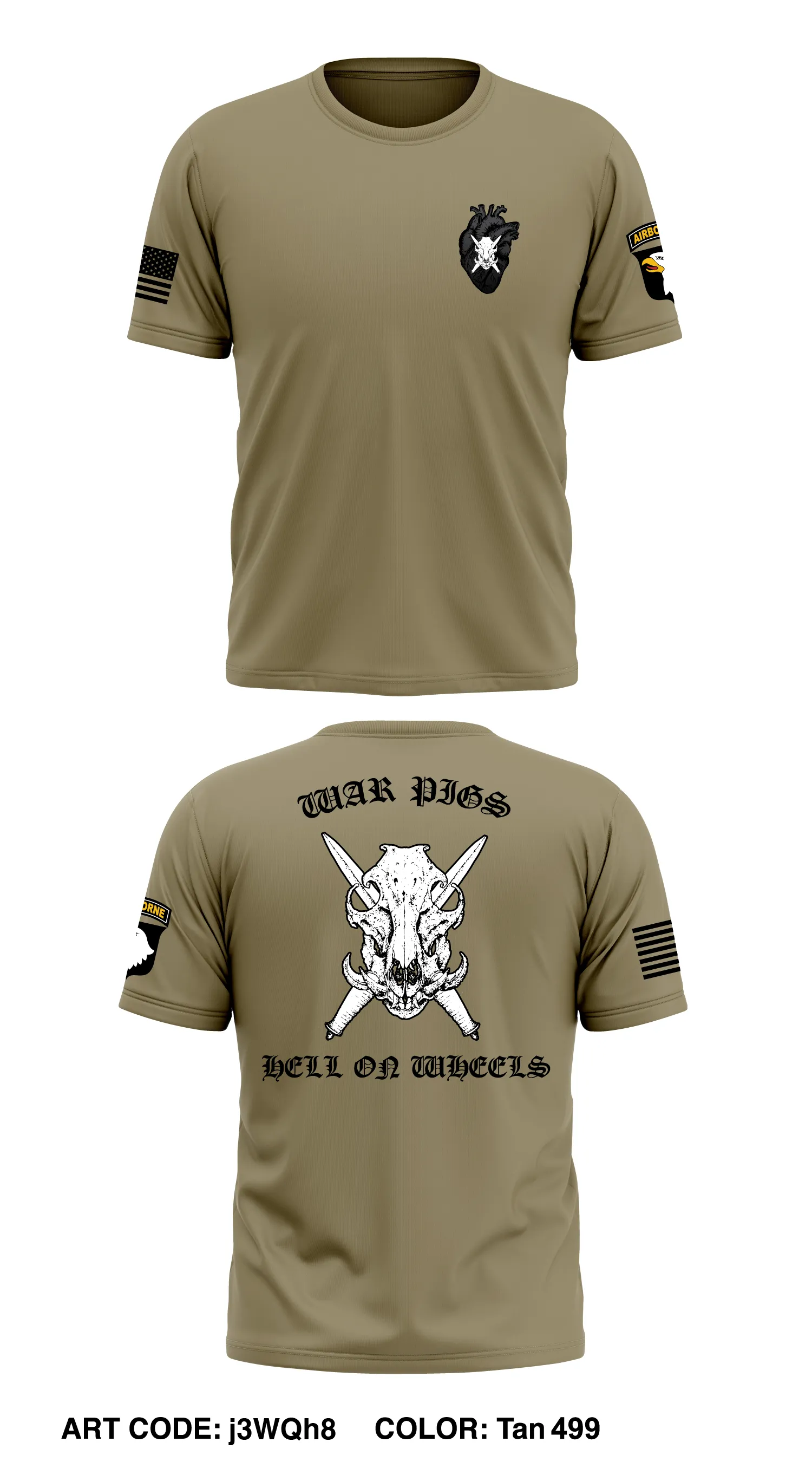 D CO, 1-26 IN, 2 BCT, 101 ABN DIV Store 1 Core Men's SS Performance Tee - j3WQh8