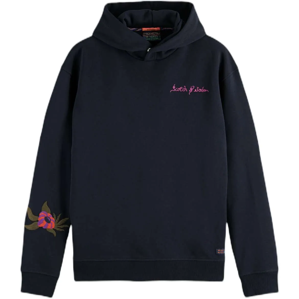 Daisy Artwork Hoodie - Navy
