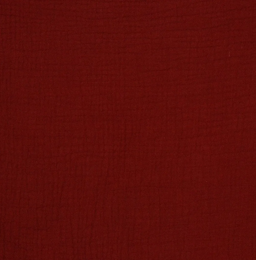 Dark Red Muslin Cotton Fabric
