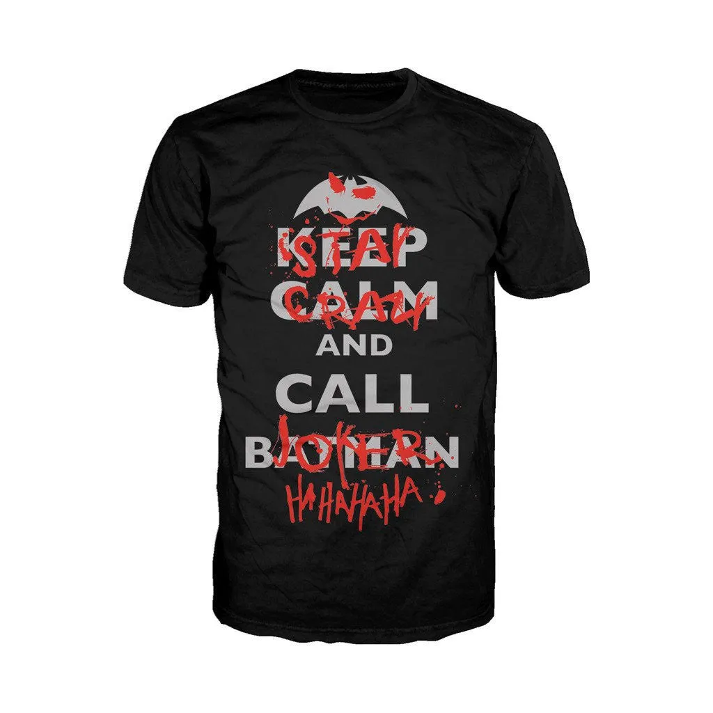 DC Comics Joker Text Stay Crazy Official Men's T-Shirt (Black)
