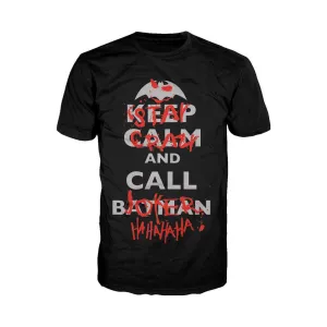 DC Comics Joker Text Stay Crazy Official Men's T-Shirt (Black)