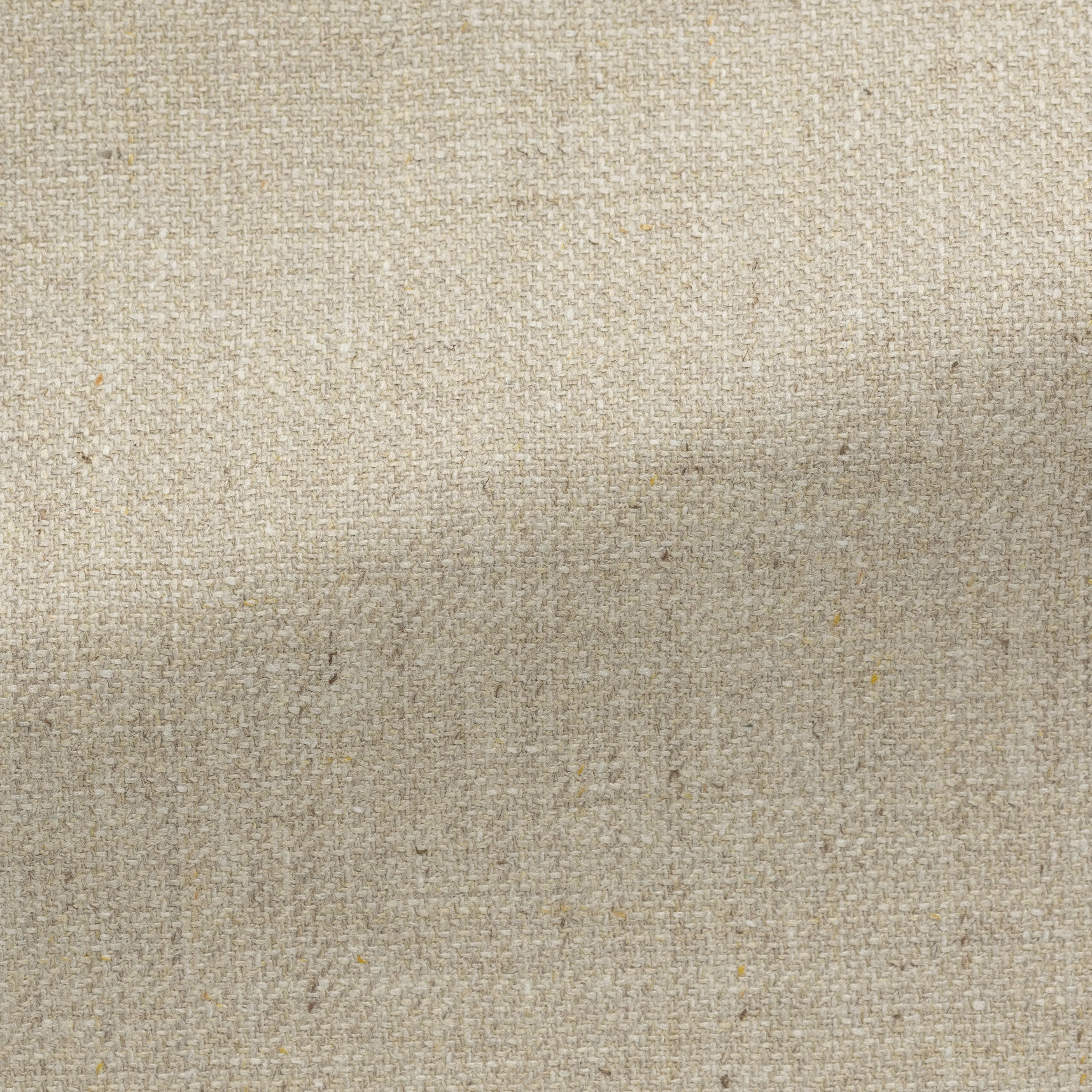 Di Pray Ivory & Sand Melange Silk & Wool Basketweave