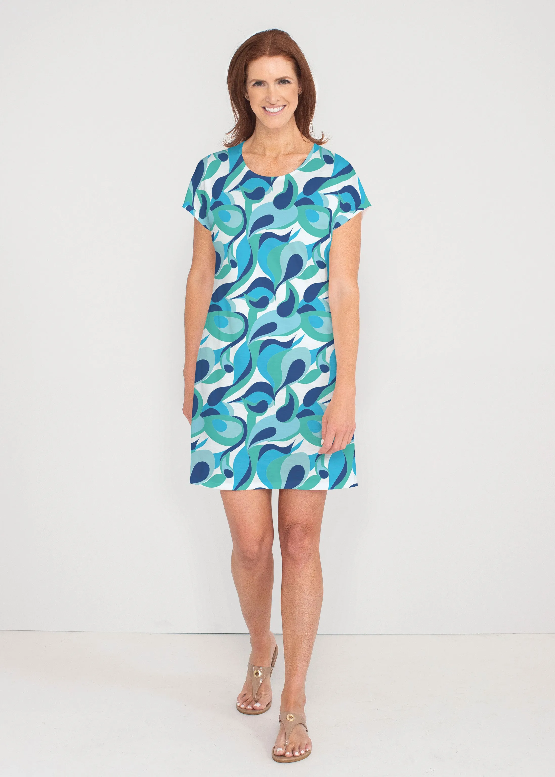 Disco Blue (8067) ~ Lucy Tee Dress