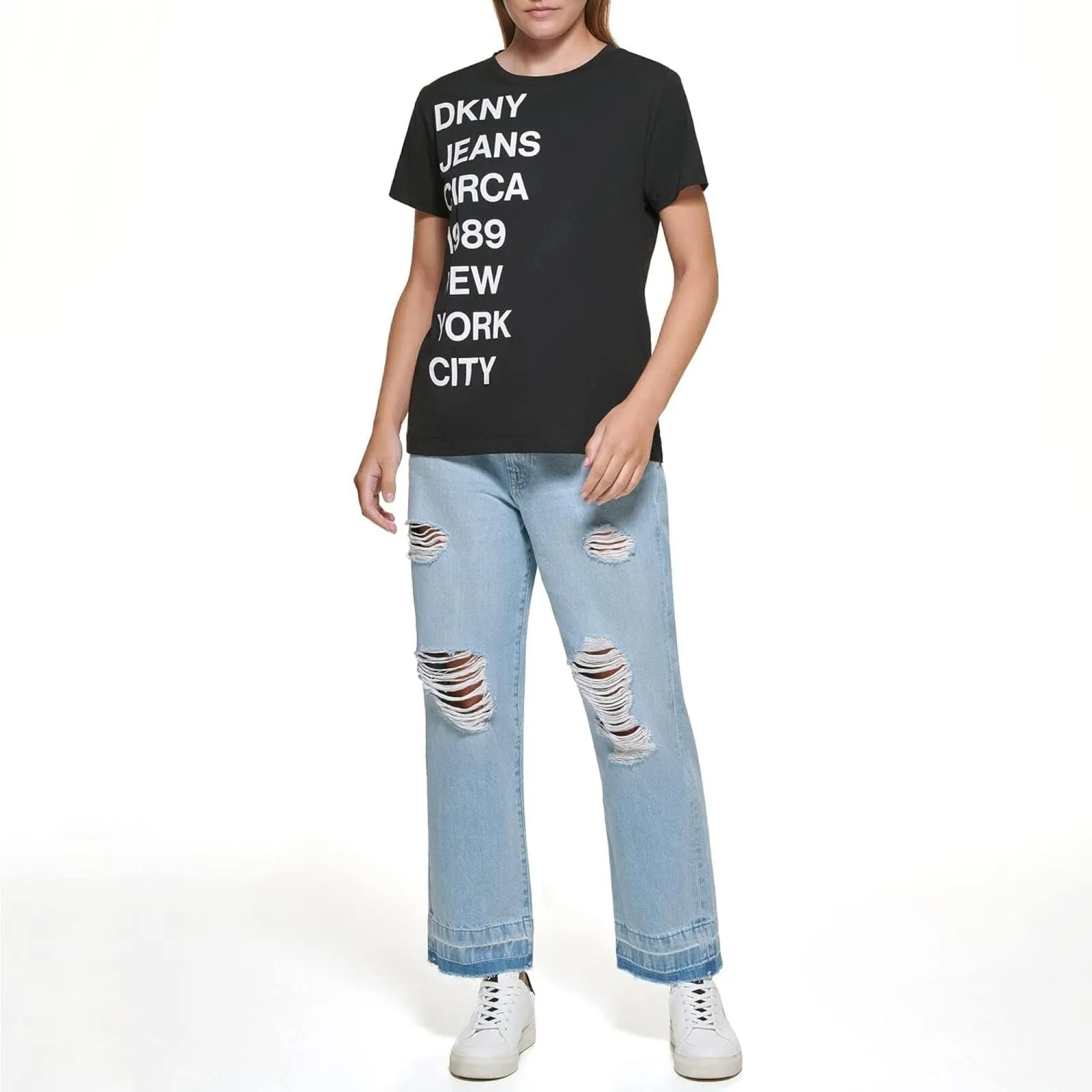 DKNY Women's Essential Soft Short Sleeve Top E21FIDNA