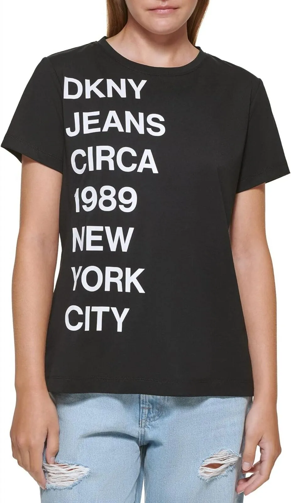 DKNY Women's Essential Soft Short Sleeve Top E21FIDNA