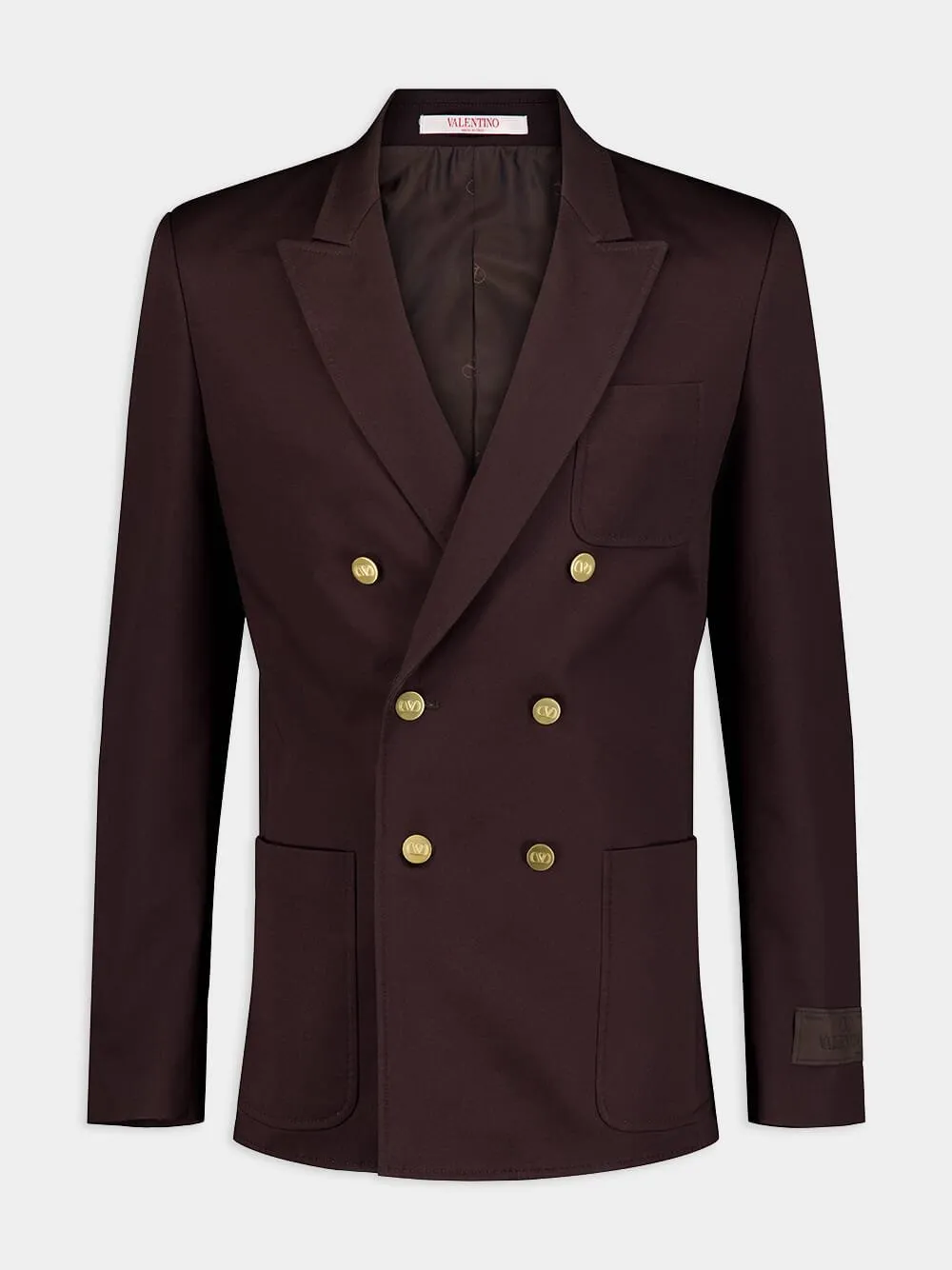 Double-Breasted Jacket In Stretch Cotton