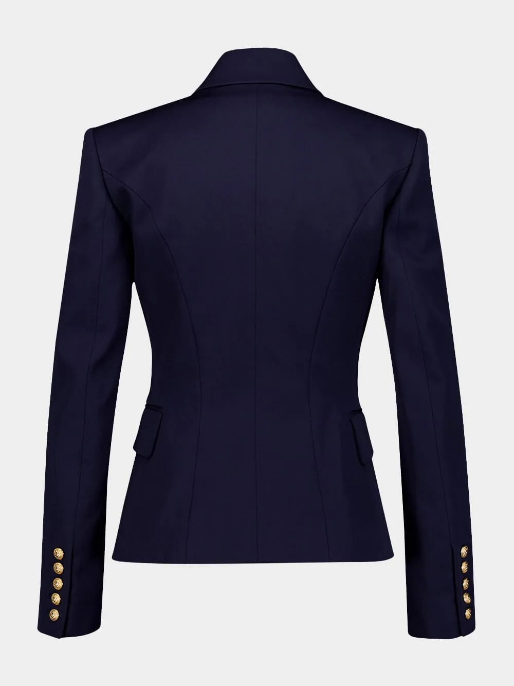 Double-Breasted Peak-Lapels Blazer