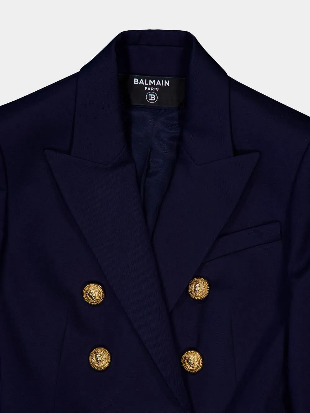 Double-Breasted Peak-Lapels Blazer