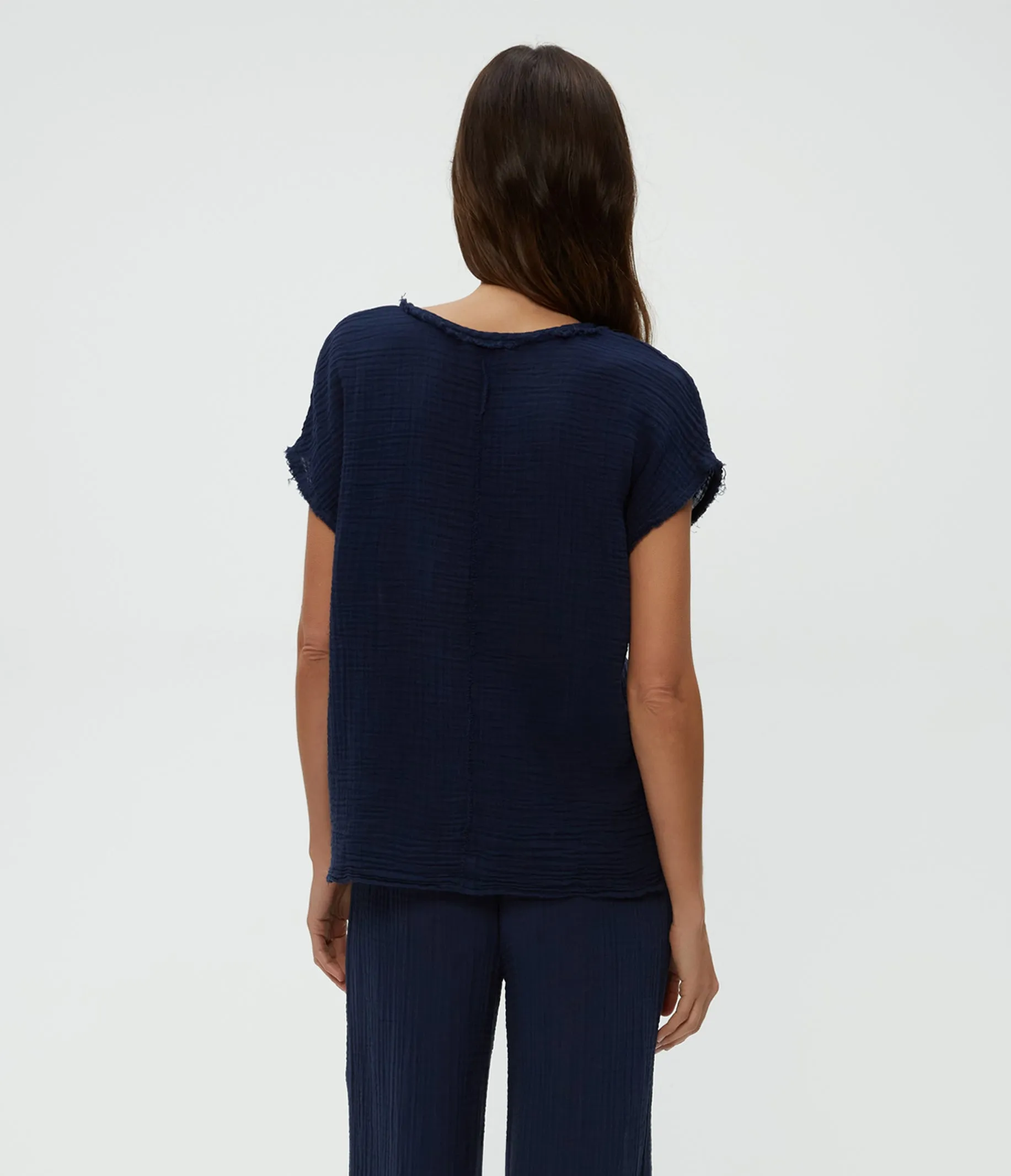 Draya Gauze V-Neck Top