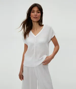 Draya Gauze V-Neck Top