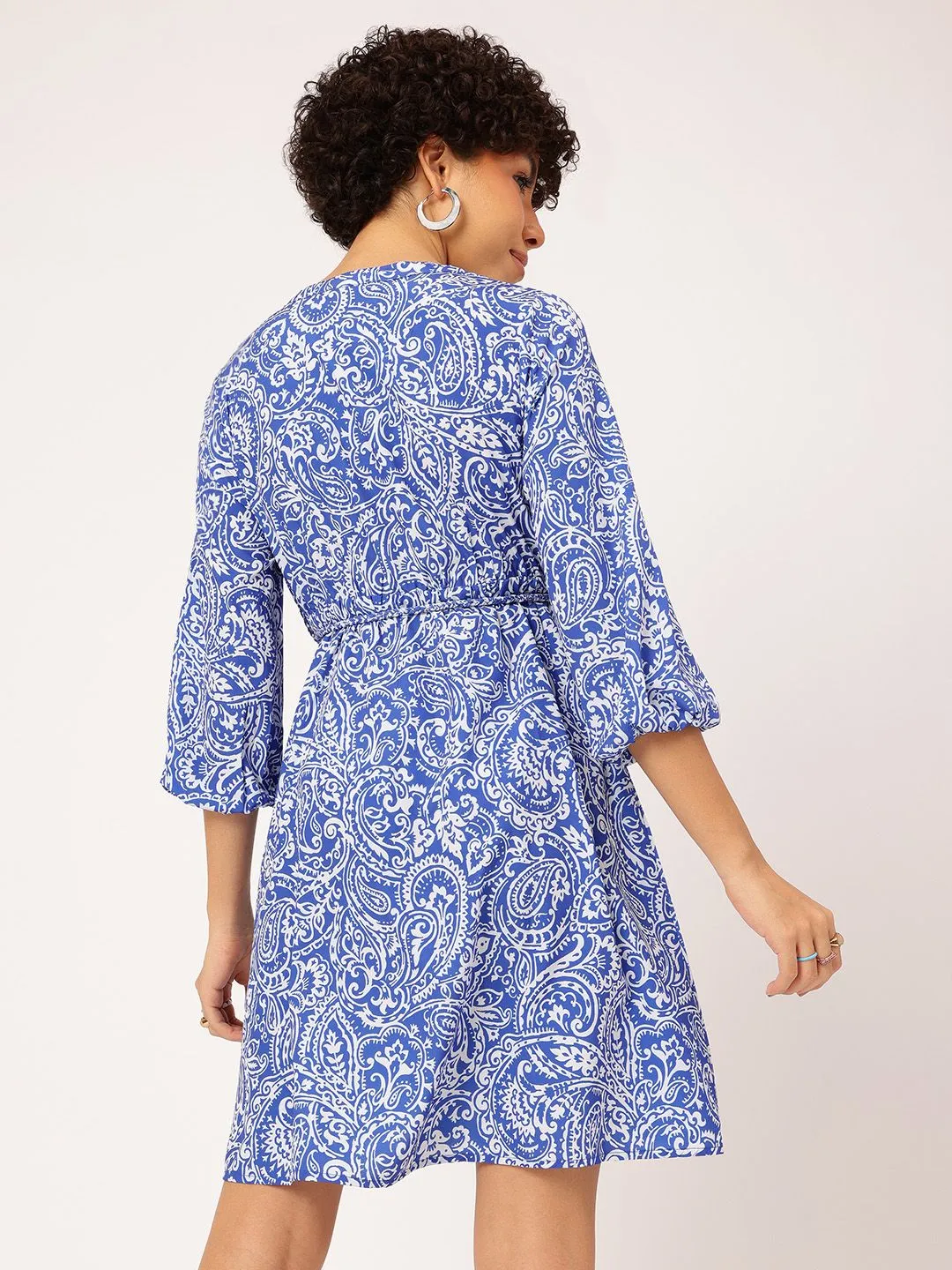 DressBerry Vintage Vibes Paisley Print Fit & Flare Dress