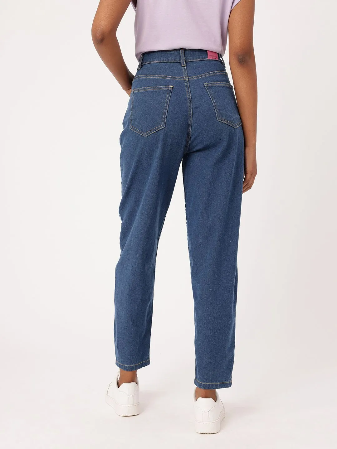 DressBerry Women Soft Twist Tropical Printed Slouchy Fit Jeans
