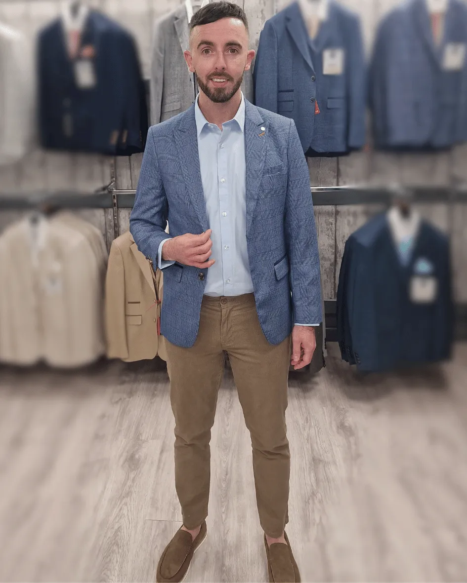 Earl Blue Jacket with Sand Chino