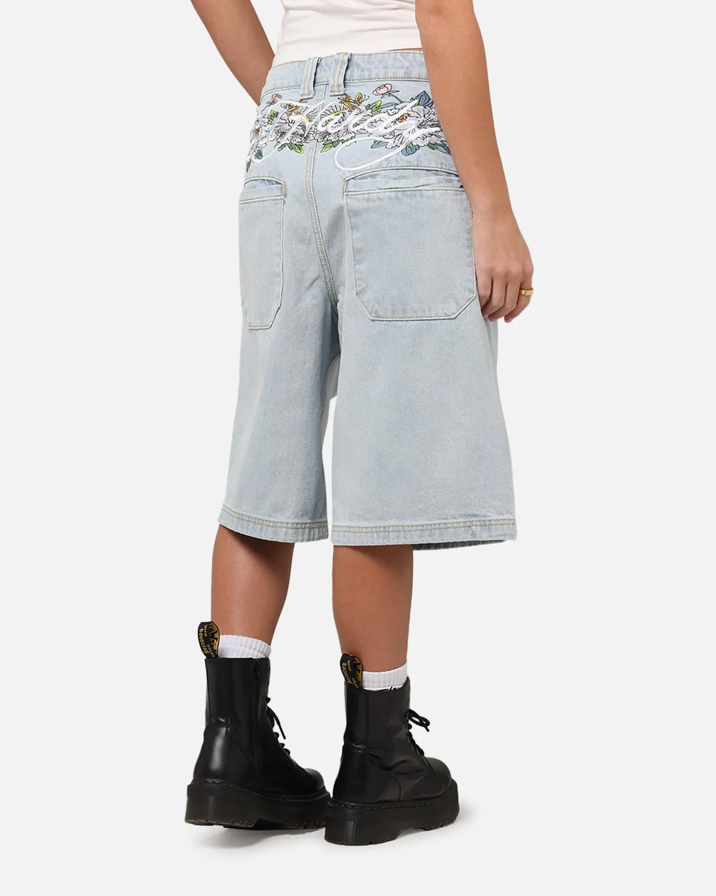 Ed Hardy Women's Flora Jorts Light Wash