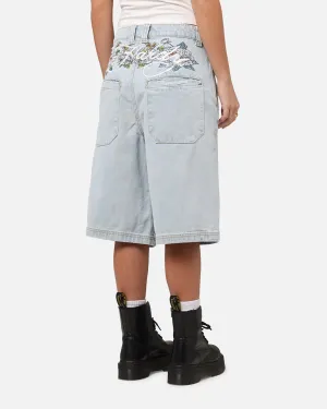 Ed Hardy Women's Flora Jorts Light Wash