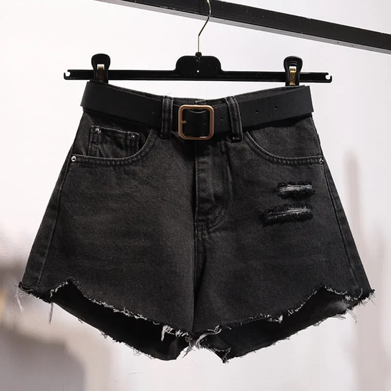 EdgyCut Irregular Denim Shorts