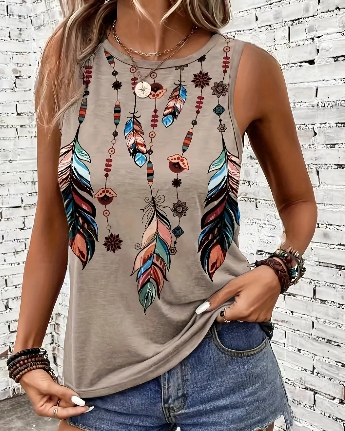 Ella – Lightweight Boho Print Tank Top for Effortless Style