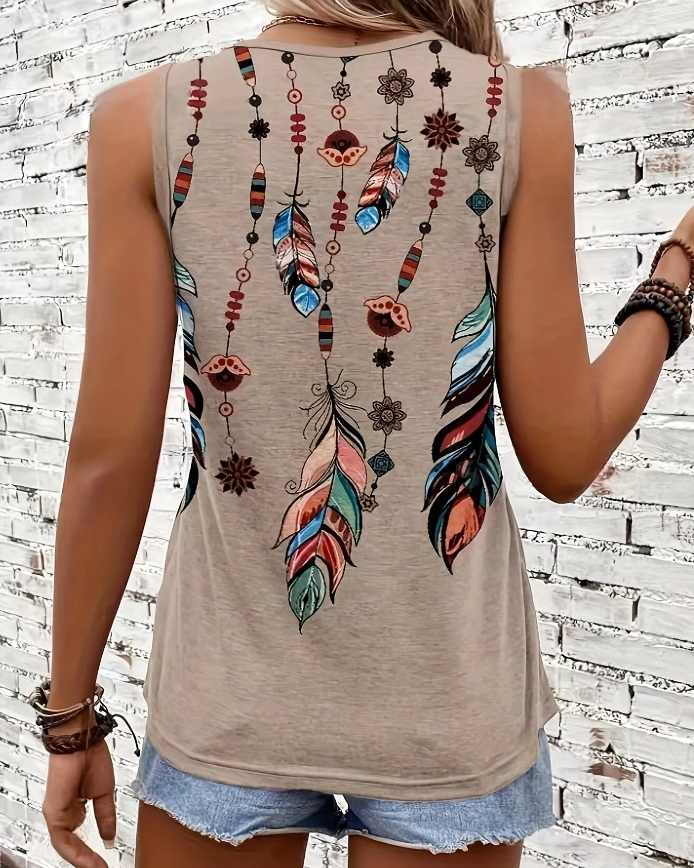 Ella – Lightweight Boho Print Tank Top for Effortless Style