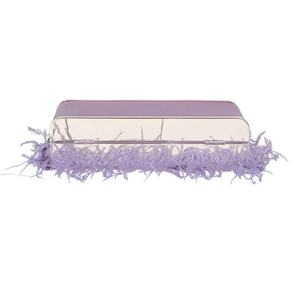 Estelle Feather Clutch - Lilac