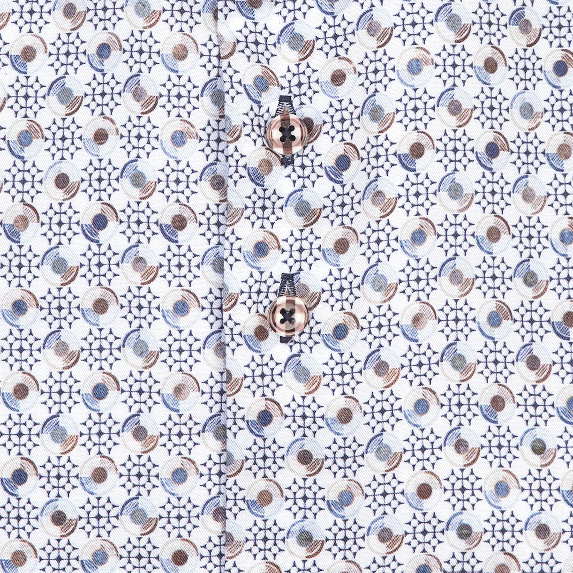 Extra long sleeves. Wheel print tencel shirt