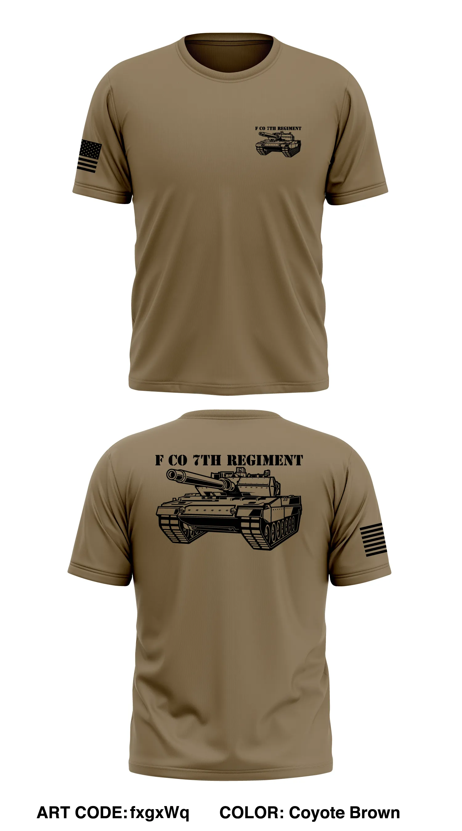 F Co 7th Regiment Store 1 Core Men's SS Performance Tee - fxgxWq