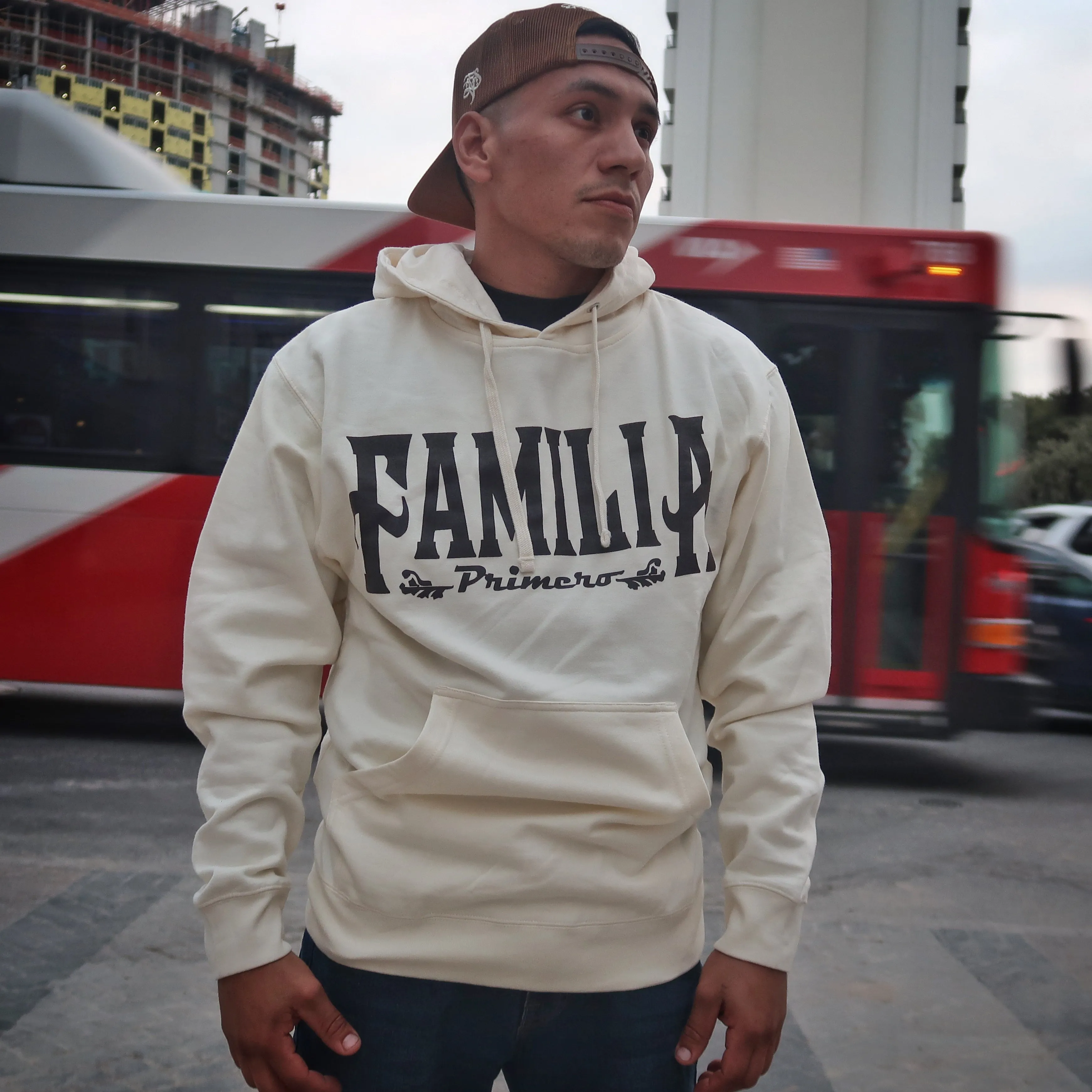 Familia Primero Hoodie (Cream & Chocolate color)