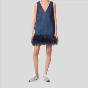 Fashion mini denim dress