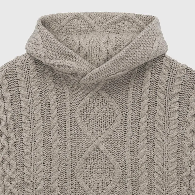 Fear of God Essentials Cable Knit Hoodie - Beige