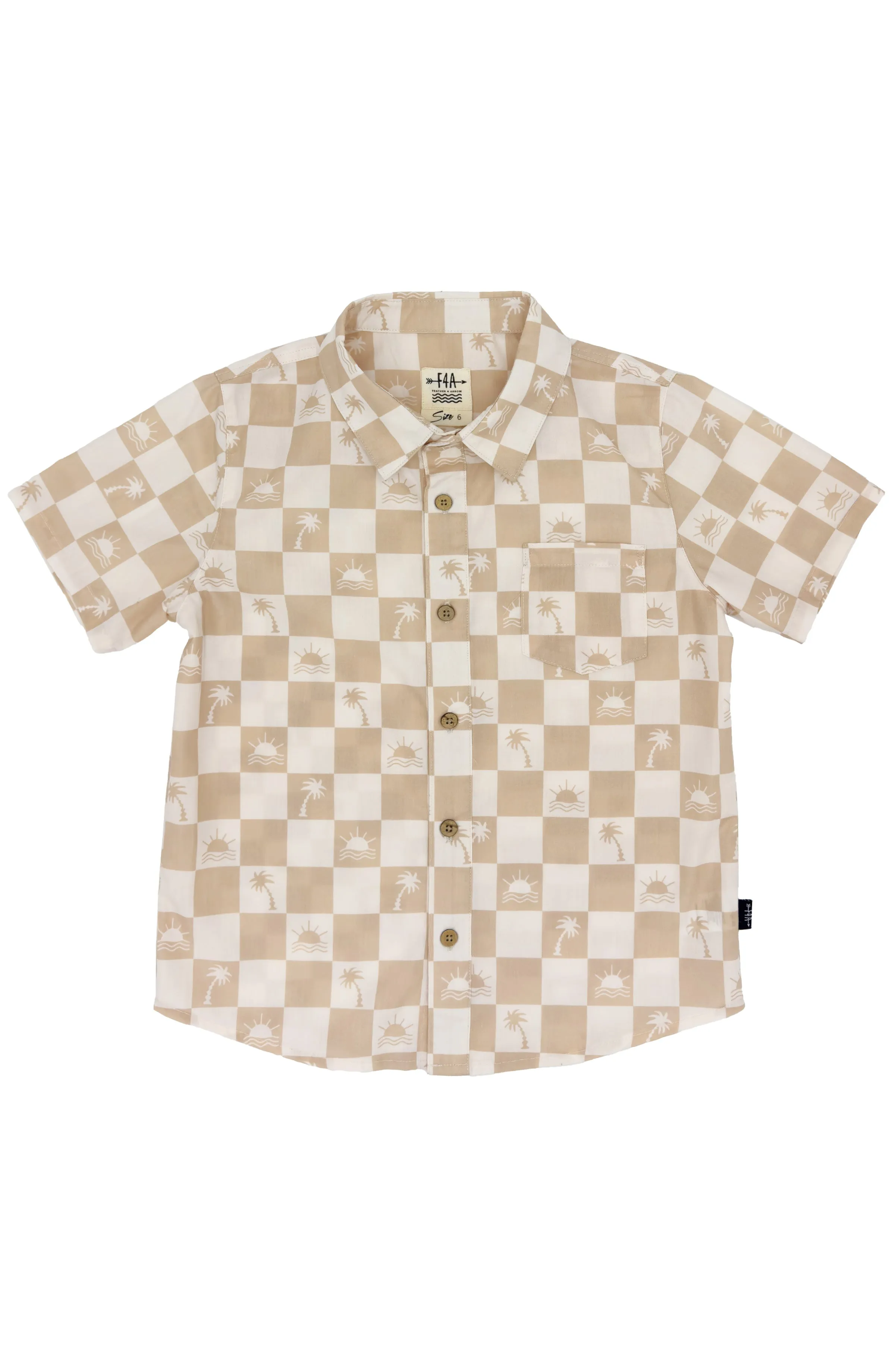Feather 4 Arrow Checked Out Button Down
