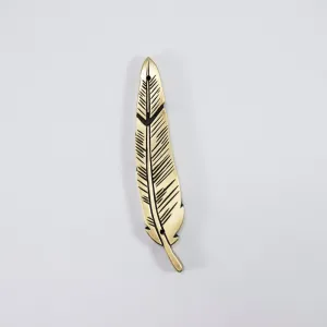 Feather Brass Mezuzah
